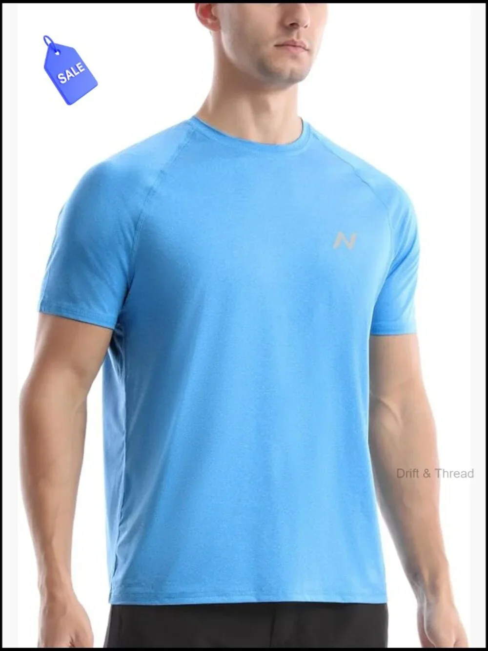 UPF 50+ Rash Guard Short Sleeve Swim Shirt Quick Dry Men's Athletic Beach Top